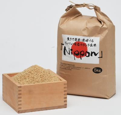 Nippon　山形県産　「つや姫」　無農薬栽培米　玄米２５ｋｇ
